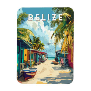 Belise Illustration Travel Art Vintage Magnet