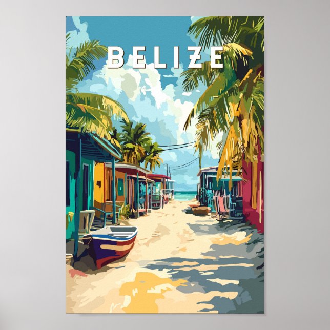 Belise Illustration Travel Art Vintage Poster (Front)