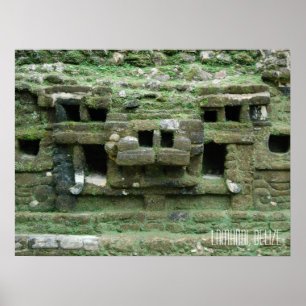 Belise Lamani Mayan Ruins Jaguar Mask Poster