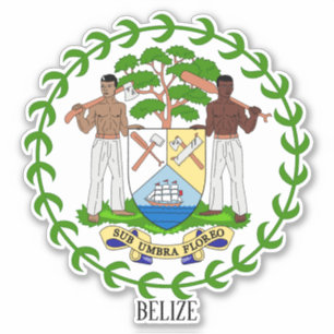 Belise National Coat Of Arms Patriotic