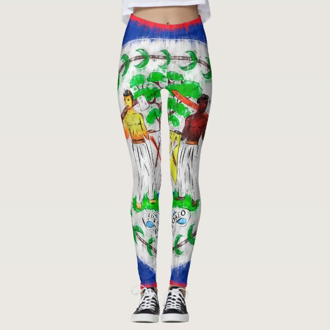 Belise Oil Painting Drawing Leggings (Front)