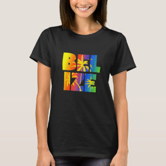 Belise  Rainbow Palm Trees Tropical Cruise T-Shirt