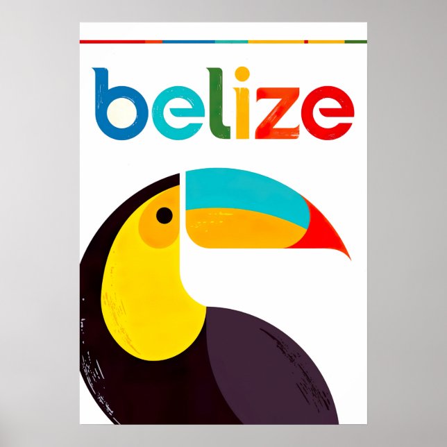 Belise Retro Vintage Travel Poster (Front)