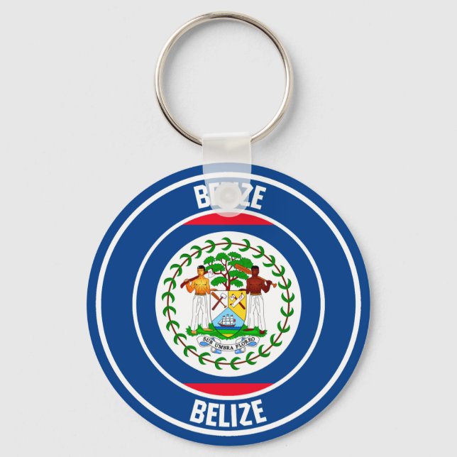 Belise Round Emblem Key Ring (Front)