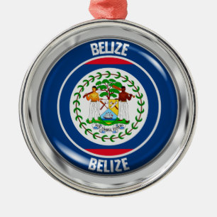 Belise Round Emblem Metal Tree Decoration