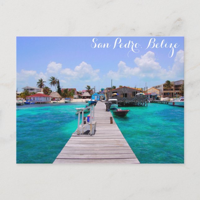 Belise San Pedro Beach Ambergris Caye Postcard (Front)
