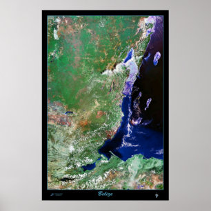 Belise satellite poster photo print map