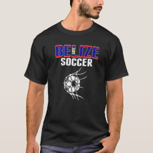 Belise Soccer Ball In Net  Belizean Football Suppo T-Shirt