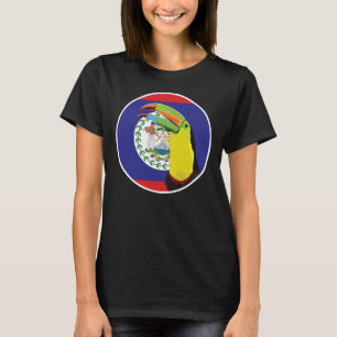 Belise Toucan Belizean National Animal Flag T-Shirt