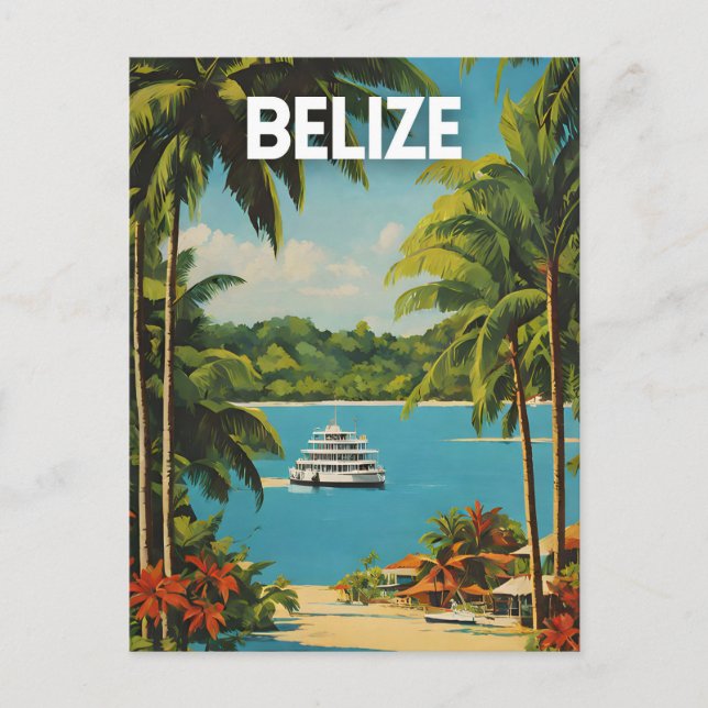 Belise Travel Art Poster Postcard (Front)