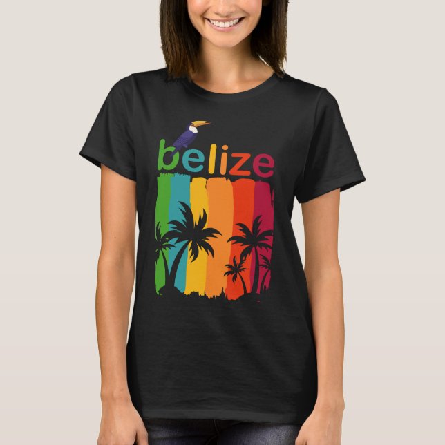 Belise Travel Poster T-Shrit, Travel Cruise Retro  T-Shirt (Front)