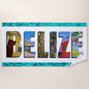 Belise Tropical Beach Blue Ocean Travel Photo Beach Towel