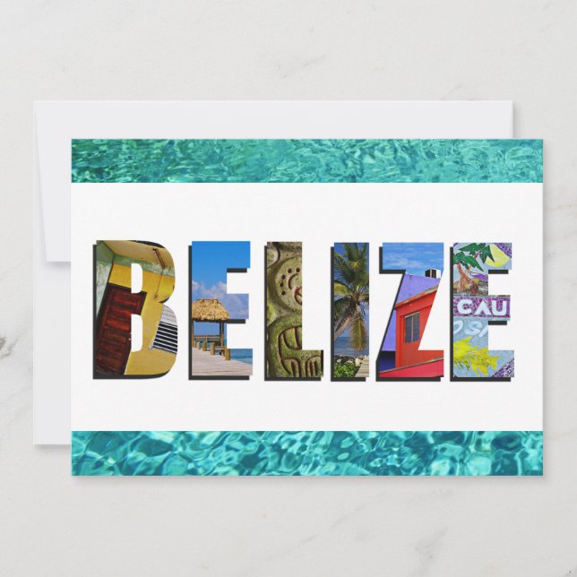 Belise Tropical Beach Ocean Travel Photo Flat Card (Front)