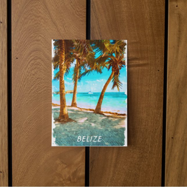 Belise Tropical Beach  Postcard (belize tropical beach travel postcard)