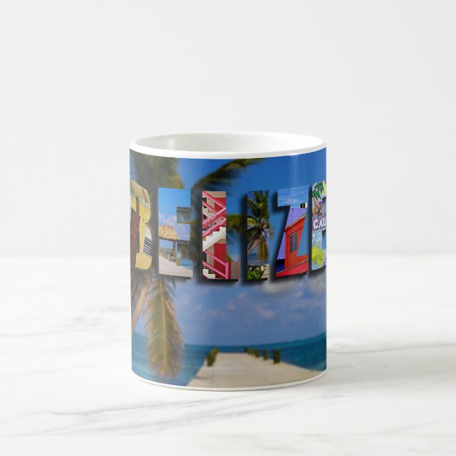 Belise Tropical Travel Photos Coffee Mug (Center)