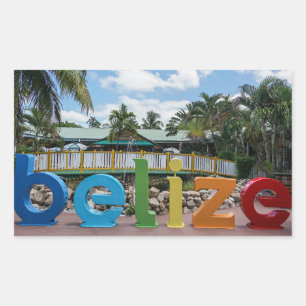 Belise vacation rectangular sticker