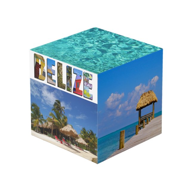 Belise Vacation Travel Photos Create Your Own Cube (Front Angled)