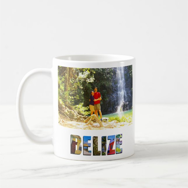 Belise Vacation Trip Create Your Own Travel Photo Coffee Mug (Left)