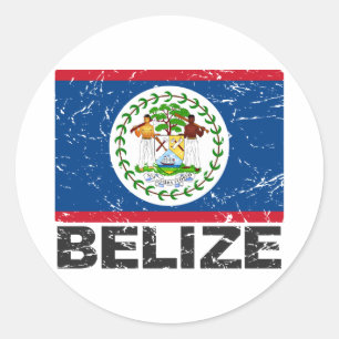 Belise Vintage Flag Classic Round Sticker