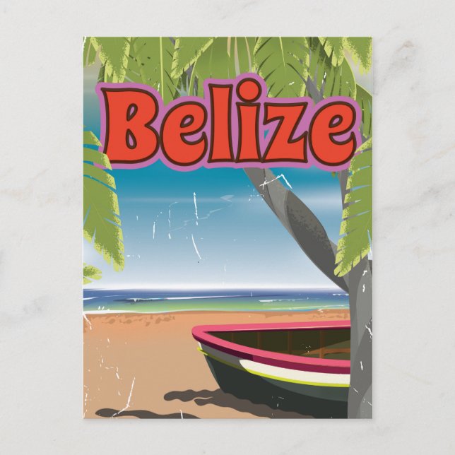 Belise vintage vacation poster postcard (Front)