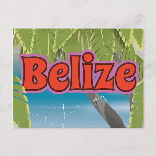 Belise vintage vacation poster postcard (Front)