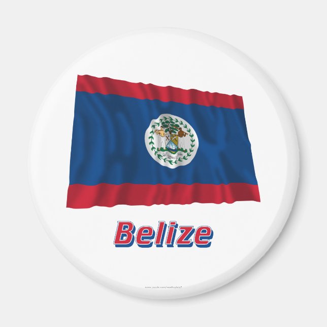 Belise Waving Flag with Name Magnet (Front)