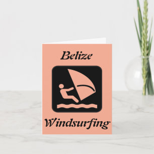 Belise Windsurfing (Long Caye Glover's Reef Atoll) Thank You Card