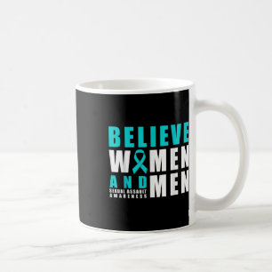 Belive Women & Men Ual Ault Awareness Ribbon Coffee Mug