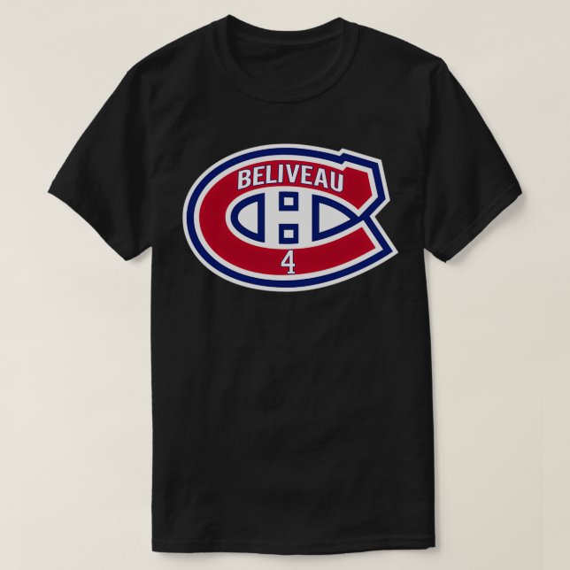 Beliveau Habs Logo T-Shirt (Design Front)