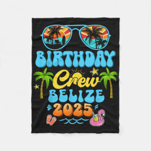 Belize Birthday Crew Vacation Cruise 2025 Summer G Fleece Blanket