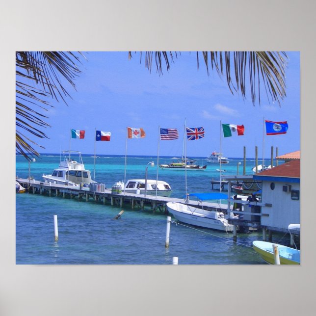 Belize Boats Poster (Front)