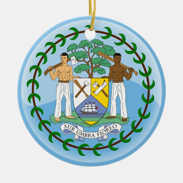 BELIZE CERAMIC TREE DECORATION (Front)