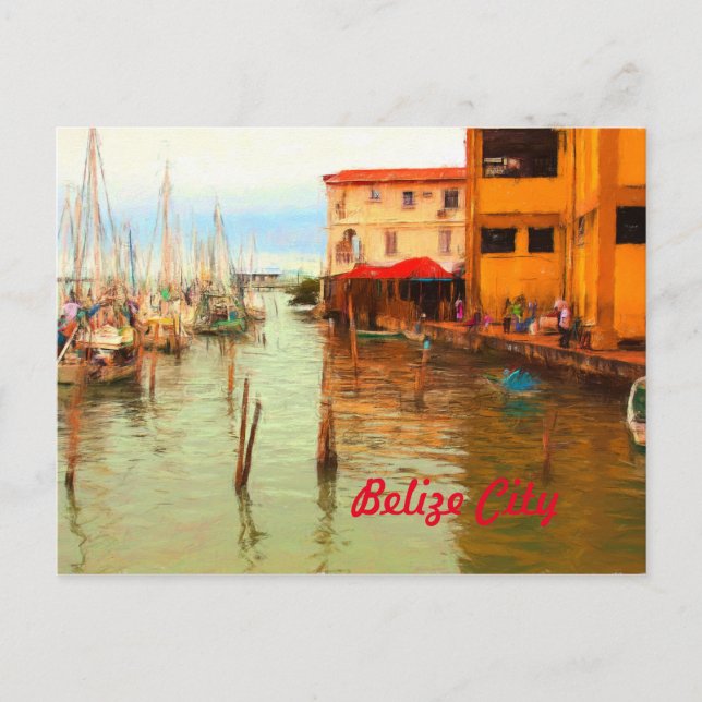 Belize City Harbor Postcard (Front)