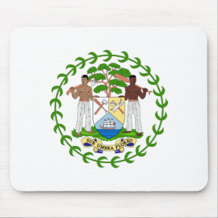 Belize country coat arms symbol emblem flag mouse mat