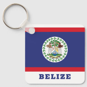 Belize Flag Key Ring