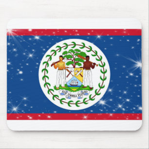 Belize Flag Mouse Mat
