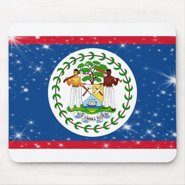Belize Flag Mouse Mat (Front)