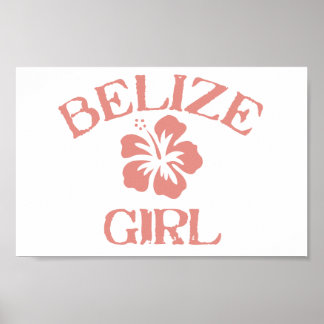 Belize Pink Girl Poster