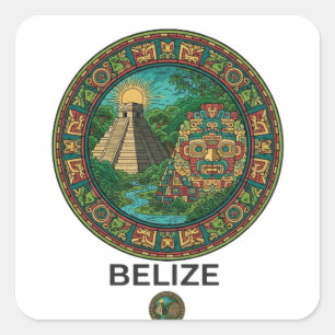 BELIZE SQUARE STICKER