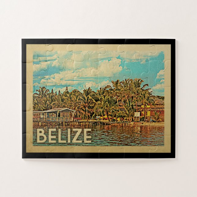 Belize Vintage Travel Jigsaw Puzzle (Horizontal)