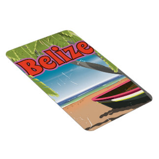Belize vintage vacation poster magnet