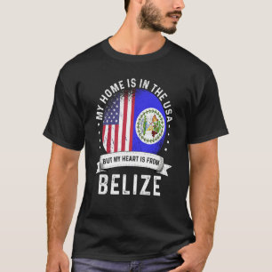 Belizean American Patriot Grown Proud Home USA Fla T-Shirt