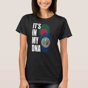 Belizean And Bangladeshi Mix DNA Flag Heritage T-Shirt