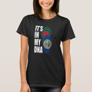 Belizean And Bangladeshi Mix DNA Flag Heritage T-Shirt