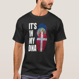 Belizean And Danish DNA Flag Heritage T-Shirt