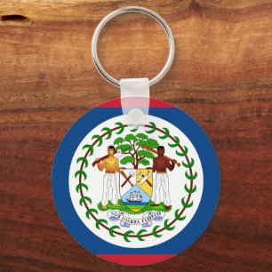 Belizean Flag & Belise holiday, patriots /sports Key Ring