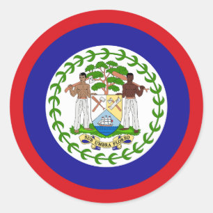 Belizean Flag Classic Round Sticker
