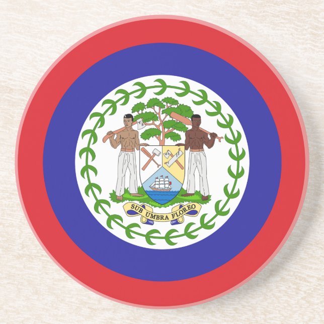 Belizean Flag Coaster (Front)