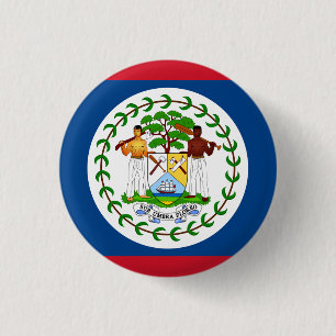 Belizean Flag, Flag of Belize 3 Cm Round Badge