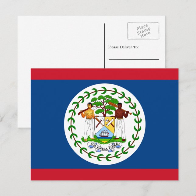 Belizean Flag, Flag of Belize Postcard (Front/Back)